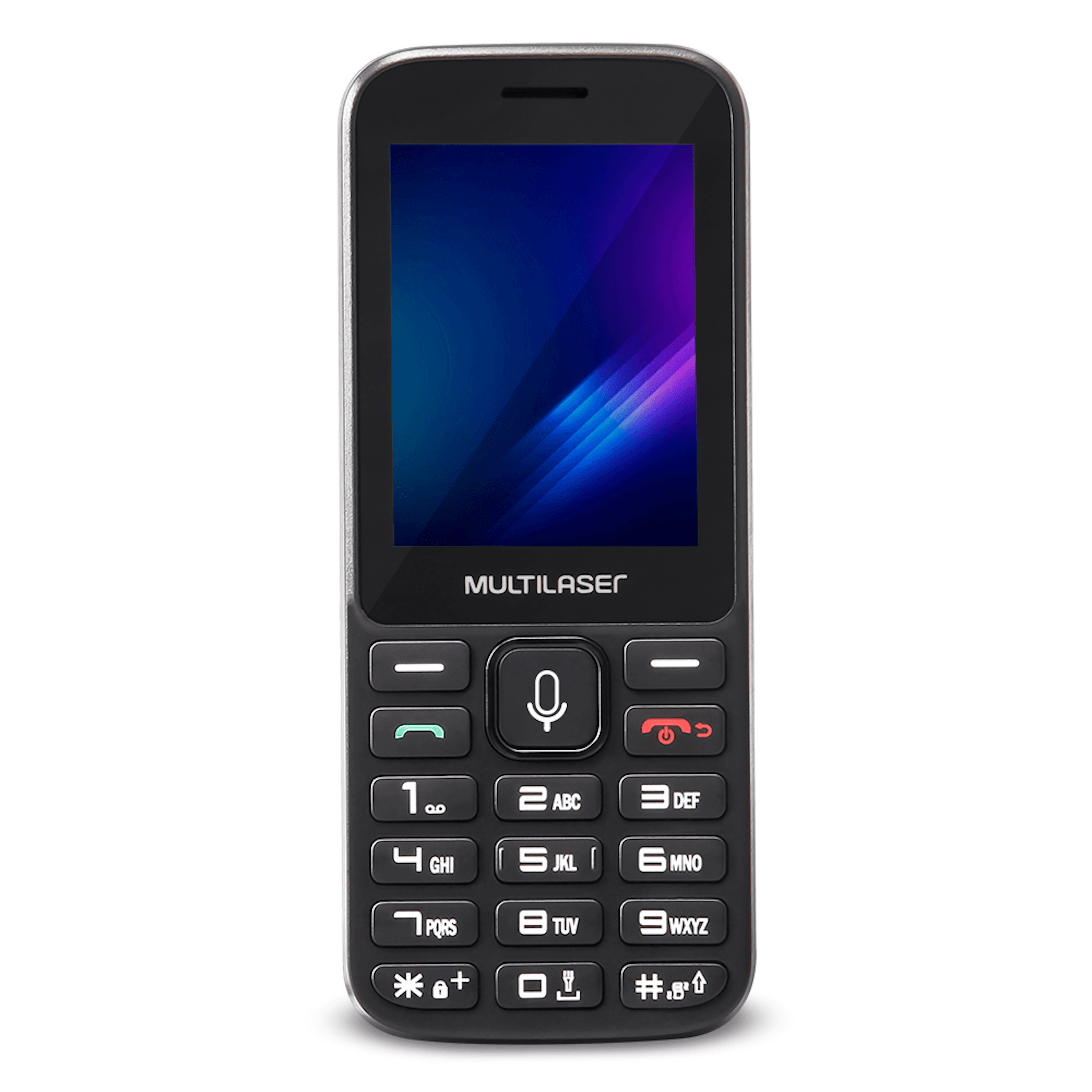 Celular Multilaser Zapp 2,4″ KaiOS, Dual Chip, 512MB, Rede 3G, Preto