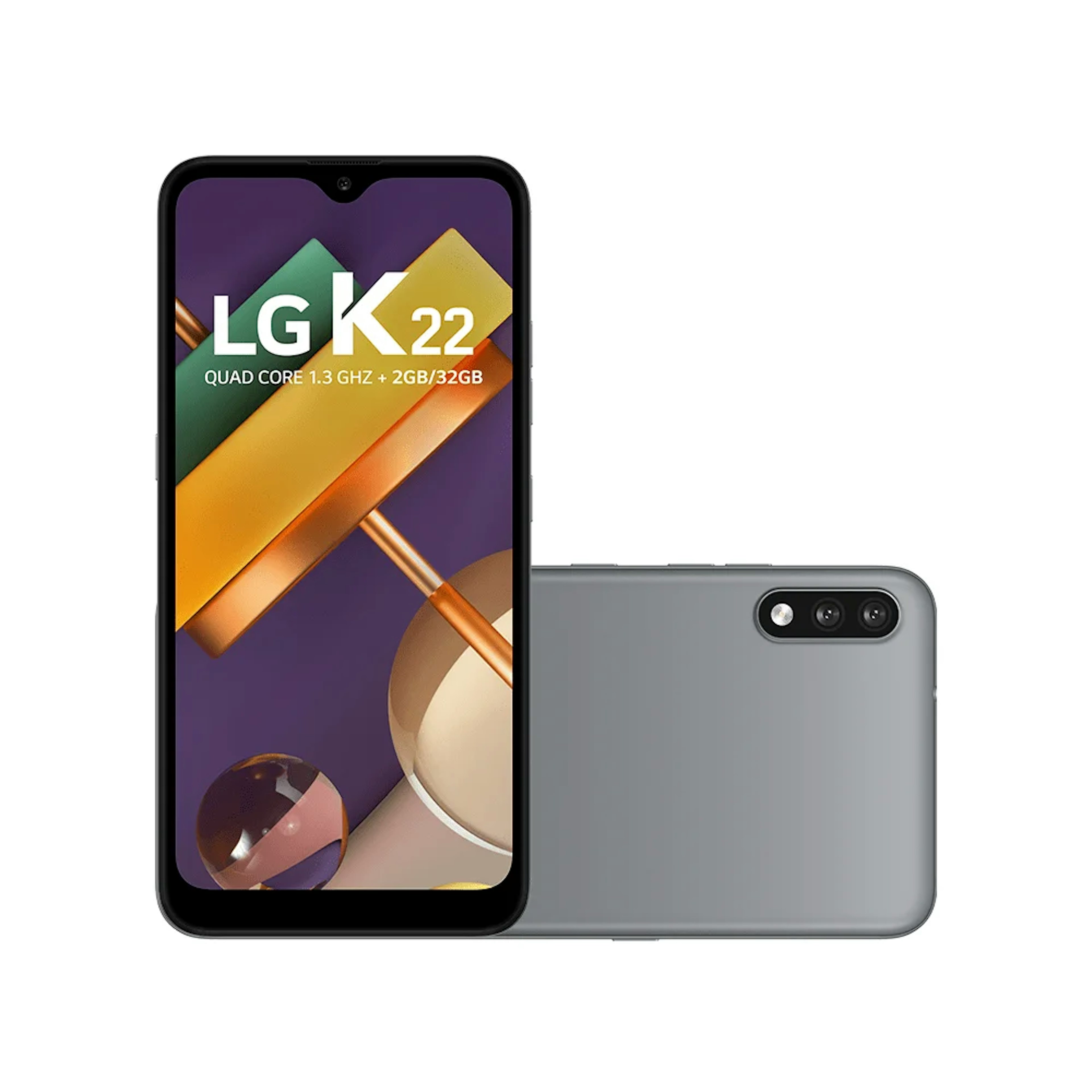 CELULAR LG K22 TITANIO 32GB/2GB RAM/TELA 6.2 2 CAMERAS K22 LM-K200BMW