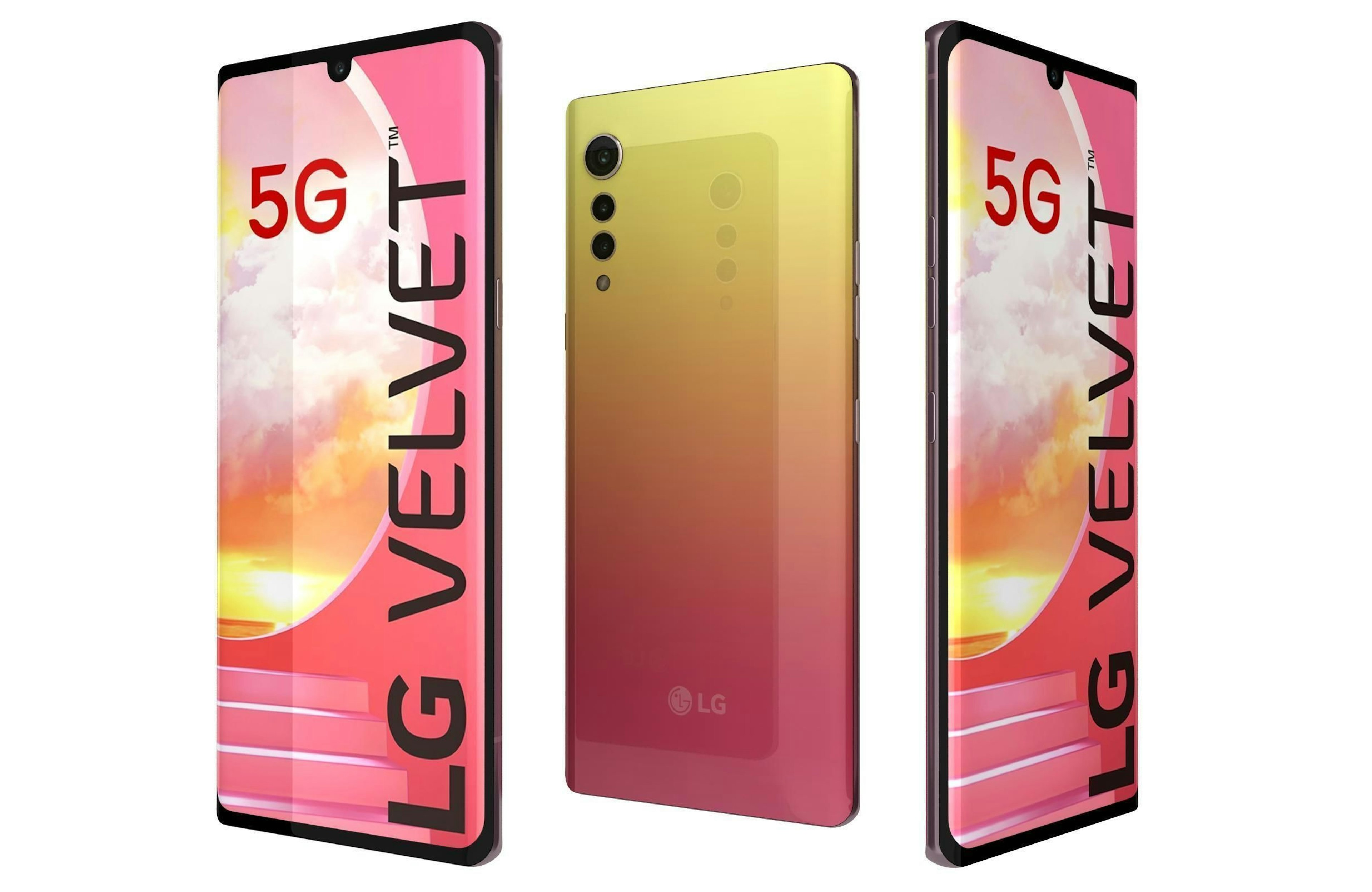 LG Velvet Illusion Sunset